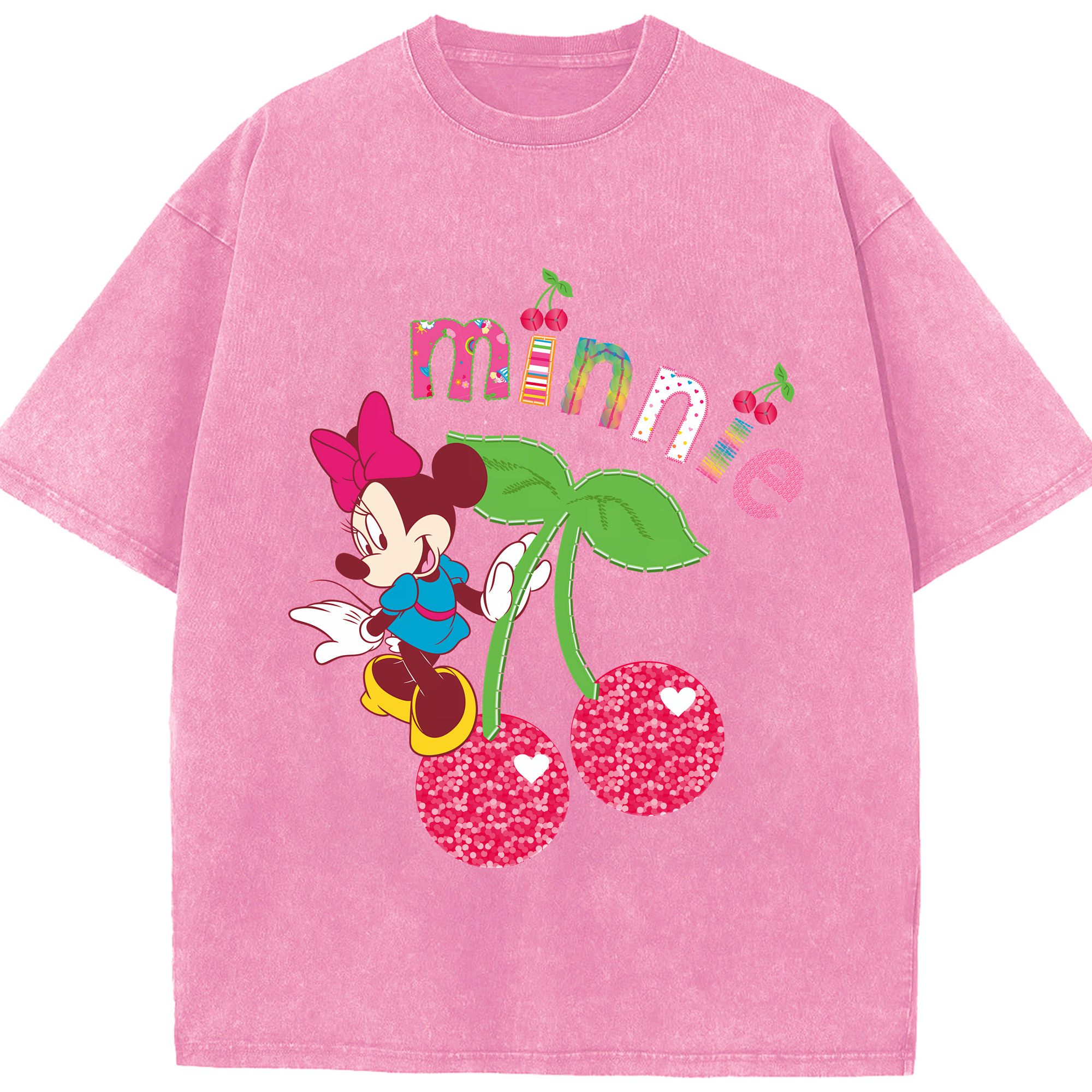 （画像用） ミッキーマウス Mickey Mouse 綿100% ヴィンテージ風 半袖Tシャツ（フロントプリント）